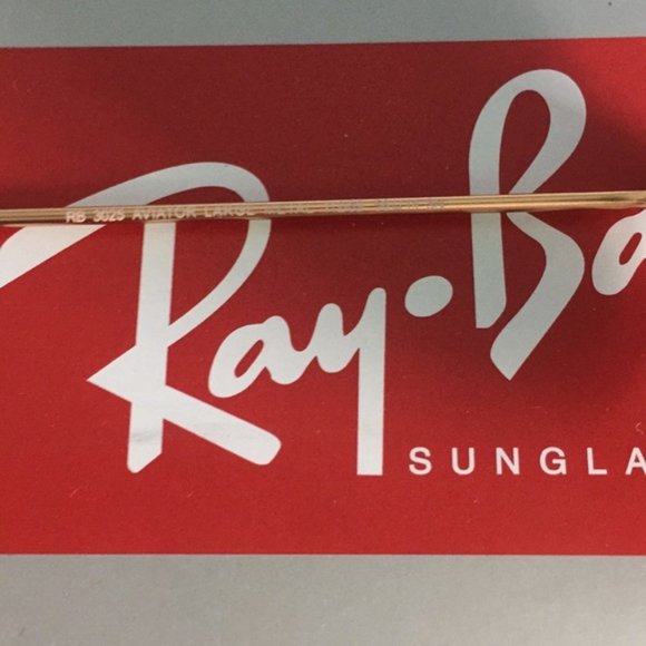 Aviator Gold-Orange Ray-Ban Sunglasses - Picture 7 of 9